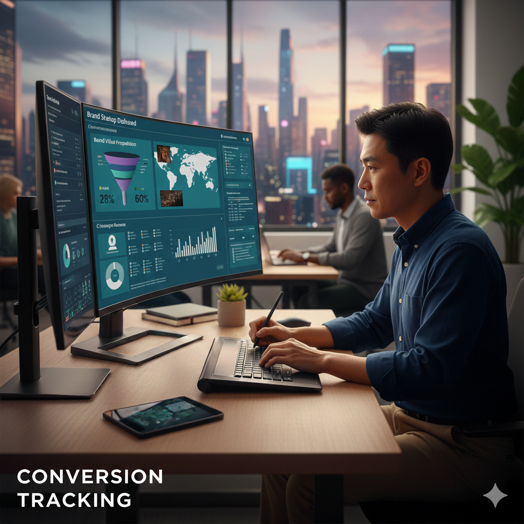 VyntraaDigital team analyzing conversion tracking data and campaign performance