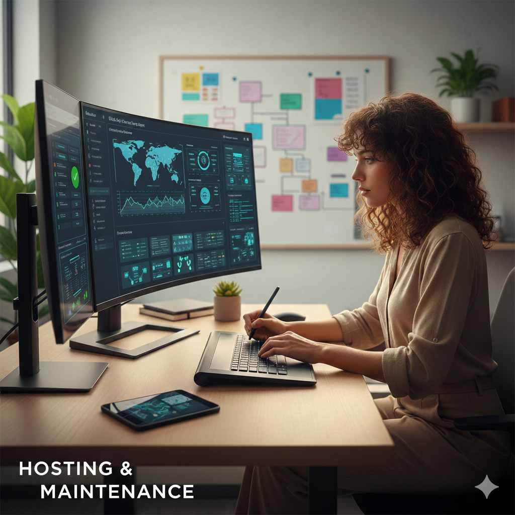 VyntraaDigital hosting and maintenance team ensuring secure and reliable websites