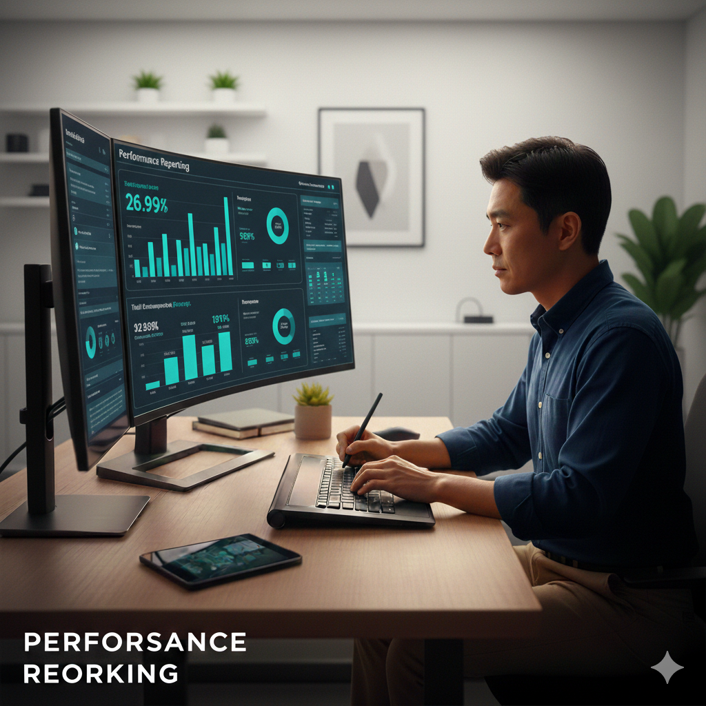 VyntraaDigital team analyzing performance reporting dashboards and campaign data