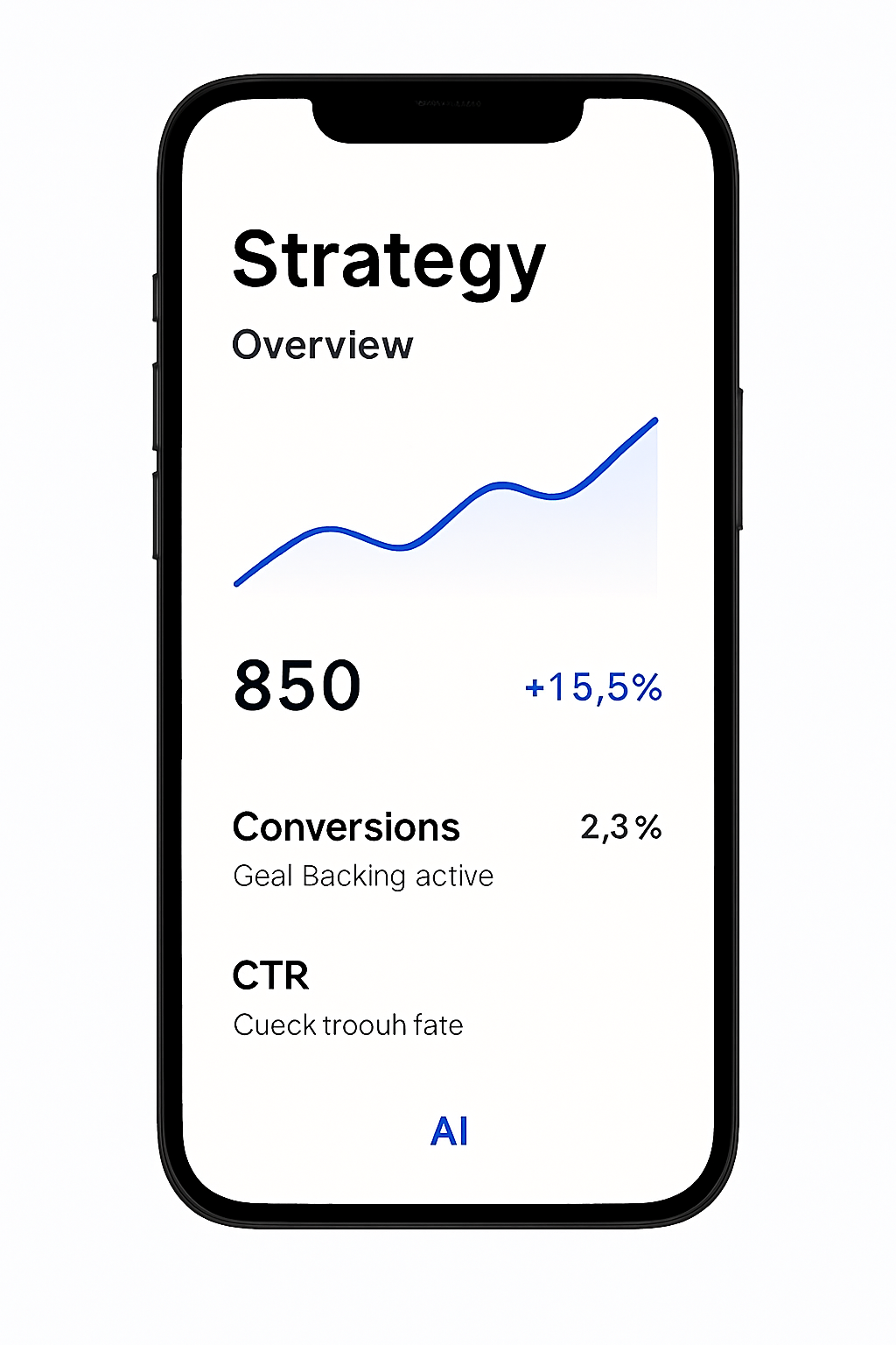 Analytics dashboard showing strategy overview